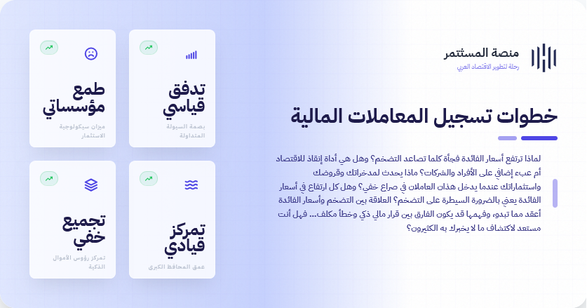 خطوات تسجيل المعاملات المالية