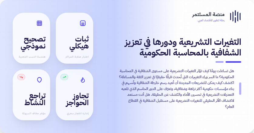 التغيرات التشريعية ودورها في تعزيز الشفافية بالمحاسبة الحكومية