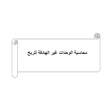 المحاسبة غير الهادفة للربح